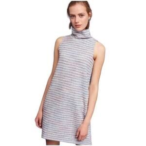ANTHROPOLOGIE AKEMI + KIN Tweed Multi Striped Stand Collar Dress XL